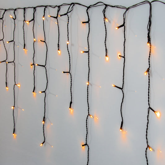 480 LED Icicle Lights - Warm White - 12m x 55cm
