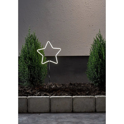 Xmas Neonstar Star with Stake - Neutral White