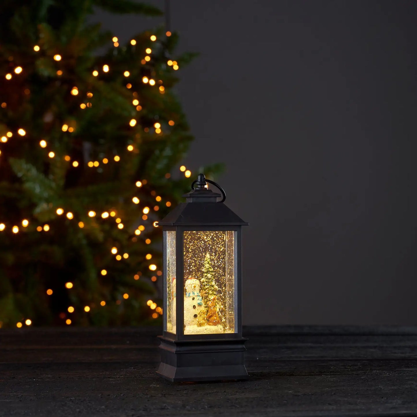 Xmas Winter Satin Nickelowman Lantern