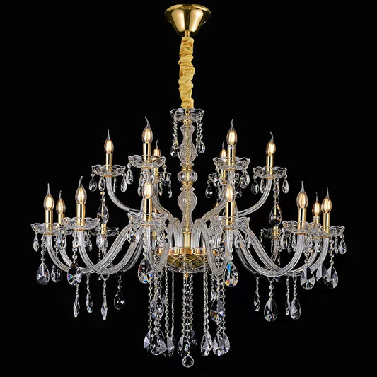 Bromley Crystal Chandelier - 12-6 Light