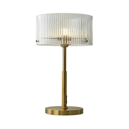 Medici 300mm Round Glass Table Lamp - Gold