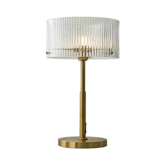 Medici 300mm Round Glass Table Lamp - Gold