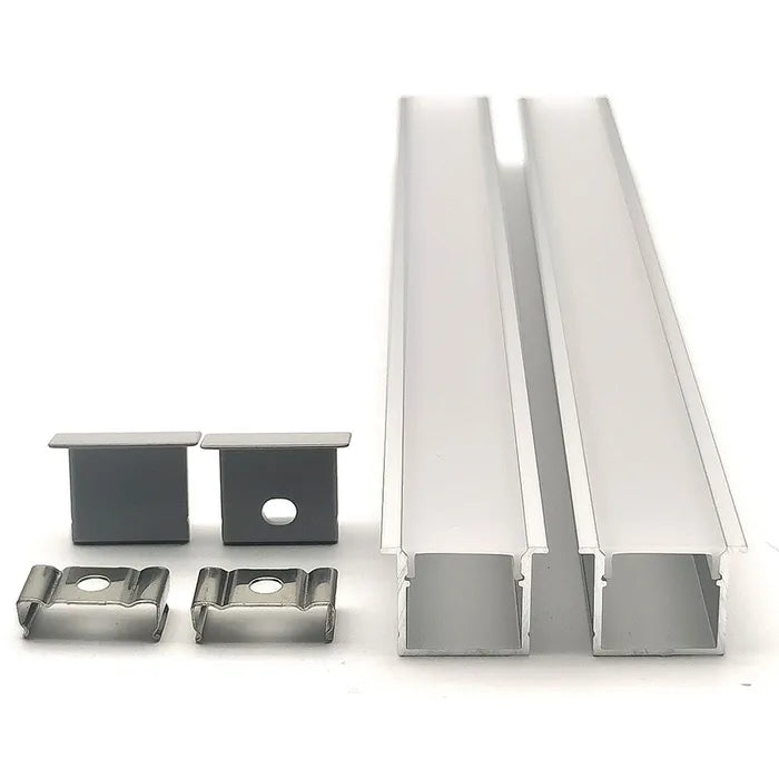 Deep Square Winged Aluminium Profile with Diffuser