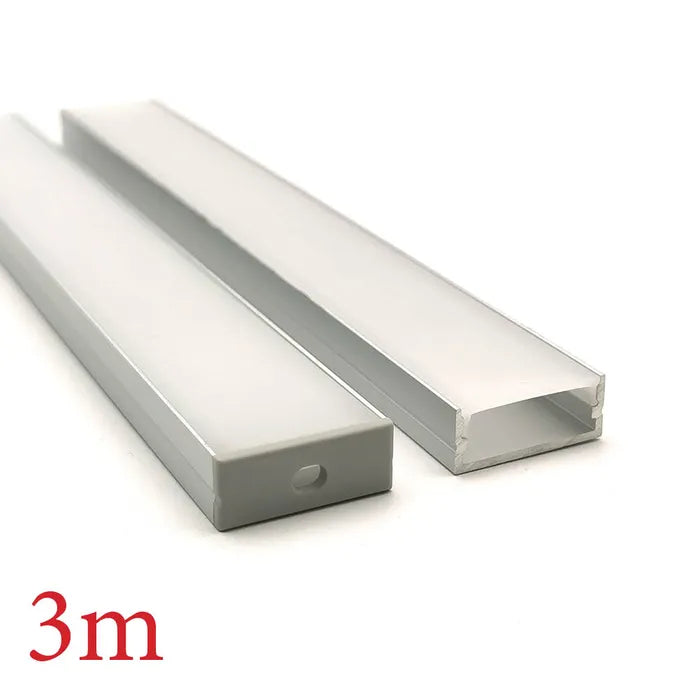 Wide Square Aluminium Profile with Diffuser