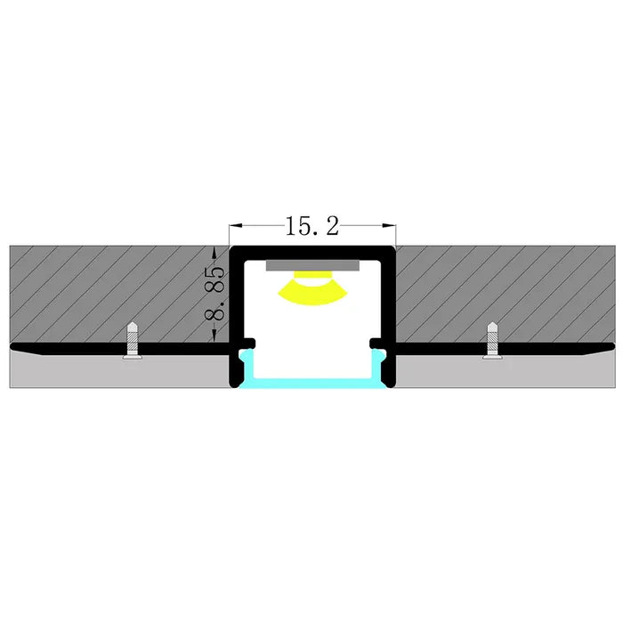 Gyprock Square Aluminium Profile with Diffuser