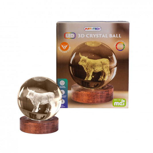 Highland Cow 3D Crystal Ball Lamp