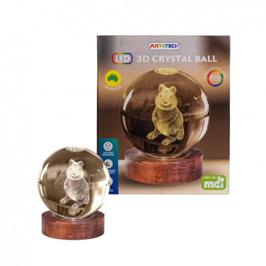 Quokka 3D Crystal Ball Lamp