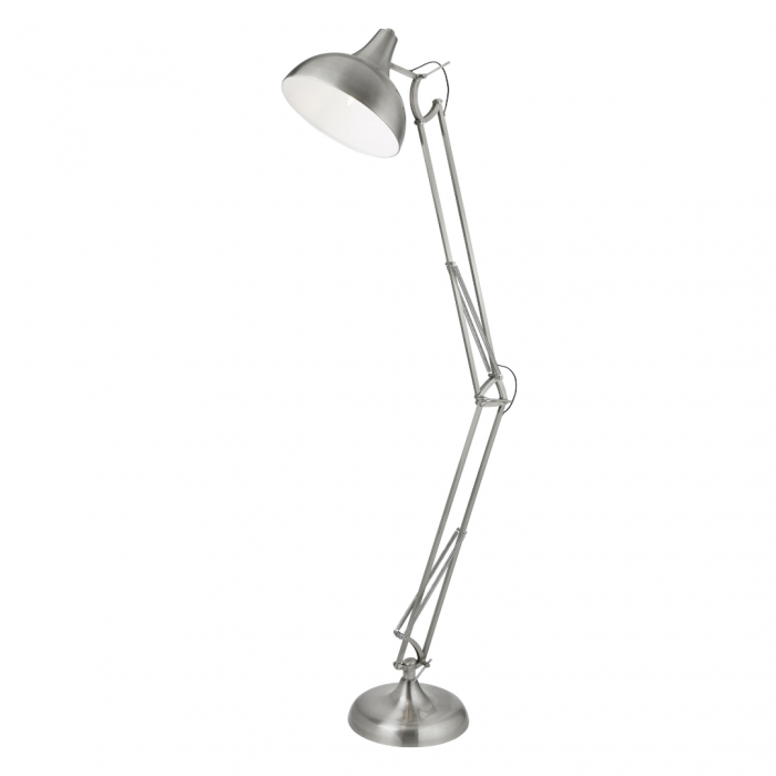 Adjustable Floor Lamp in Satin Chrome