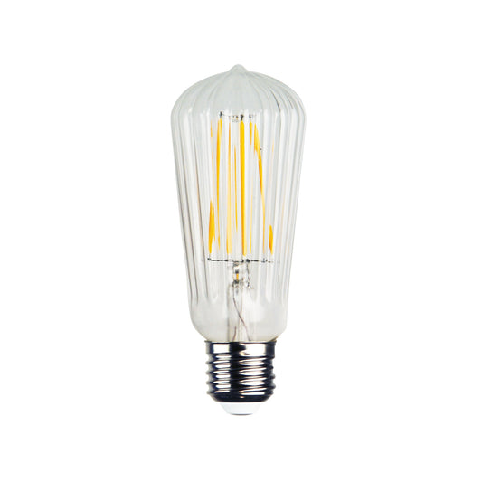 Led Filament St64 Ribbed 2W E27 2200K Clear