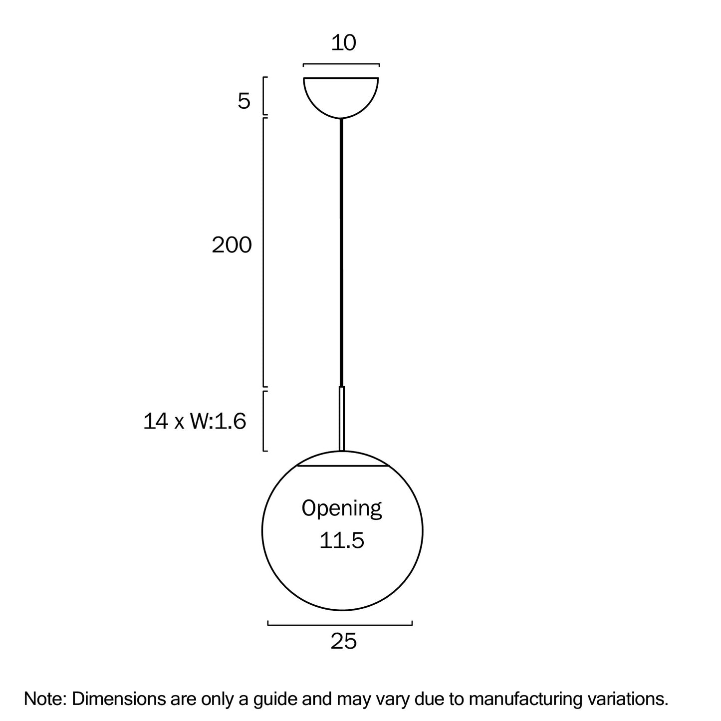 Bally Sphere Glass Pendant Light