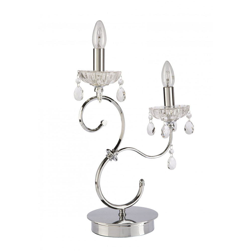 Bella 2 Light Table Lamp Crystal