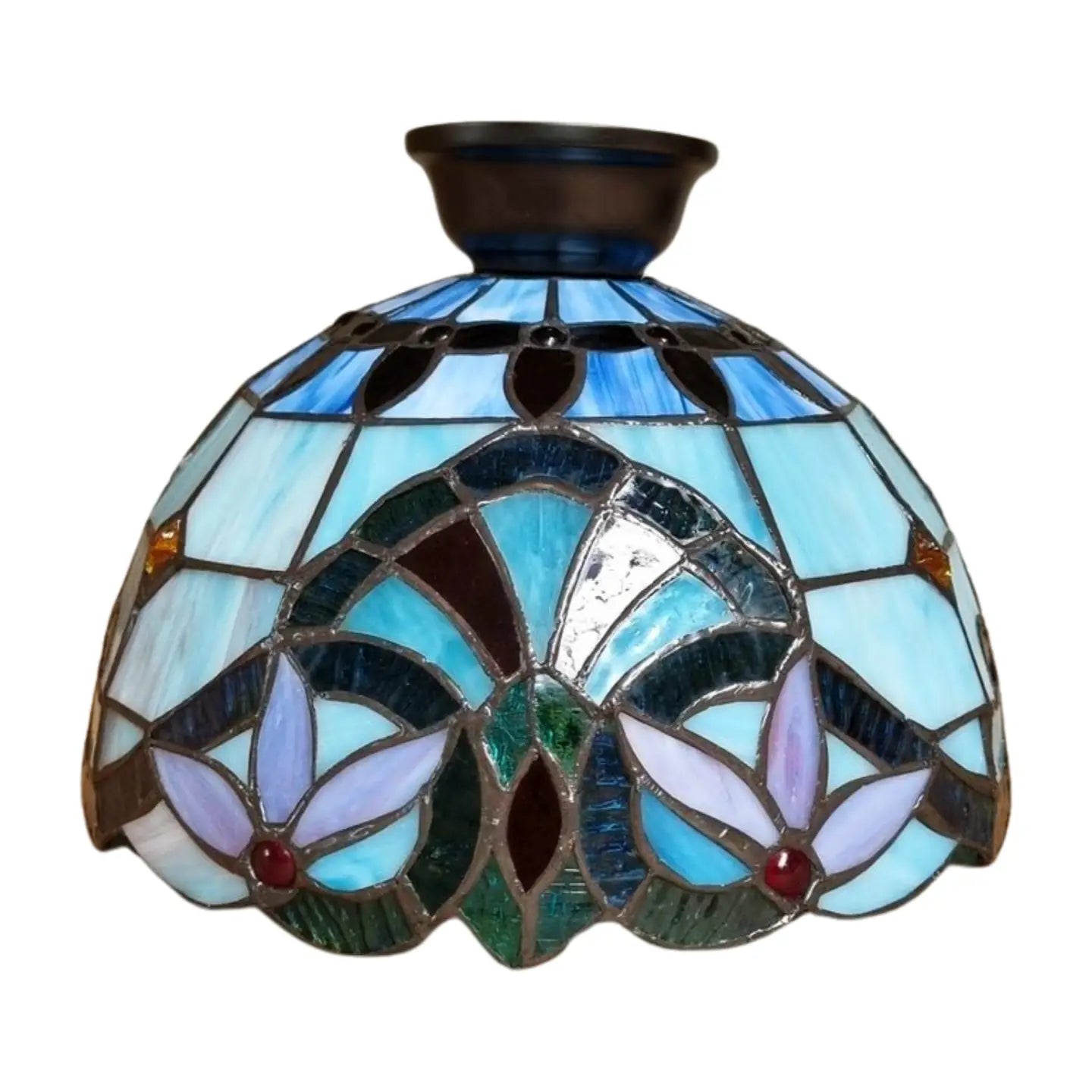 Blue Flower 10 Inch Leadlight Diy Batten Fix