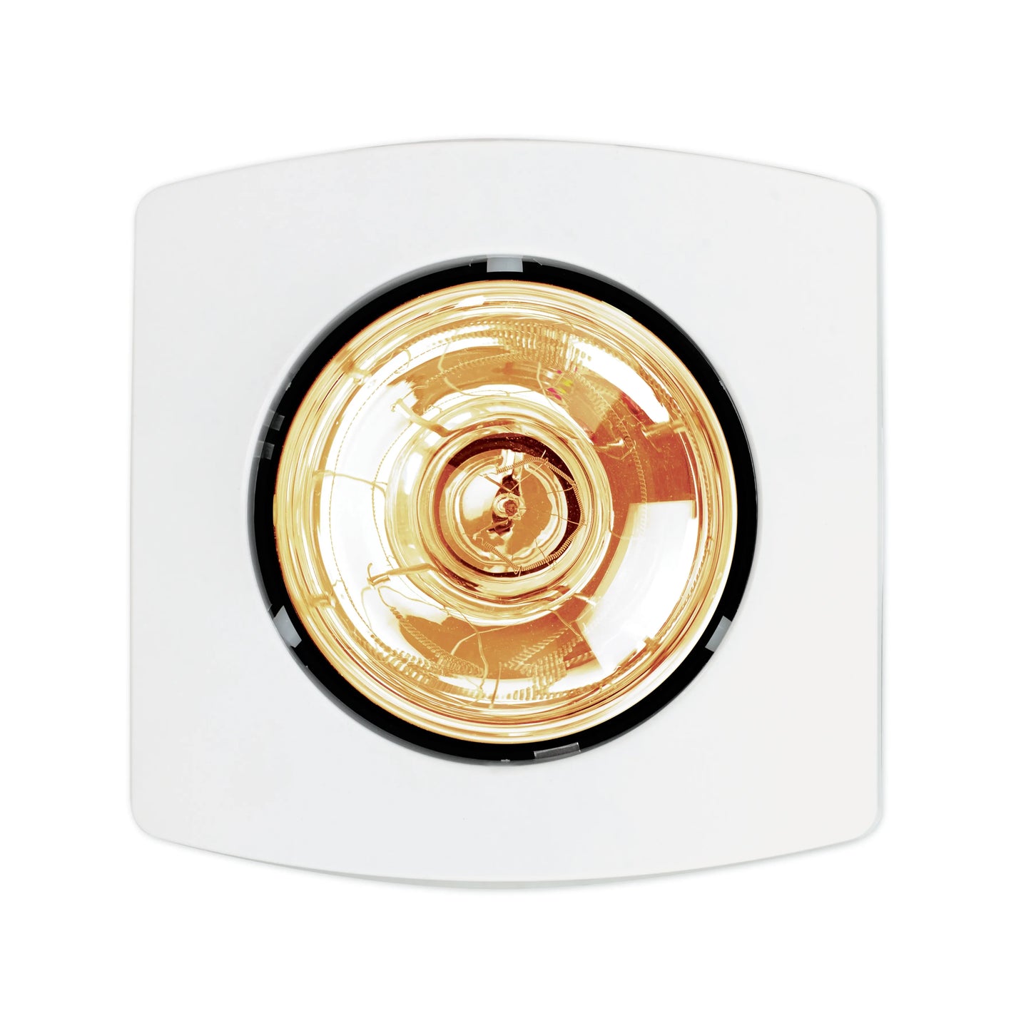 Bathroom heater single lamp - 275W square white with Flex and Plug