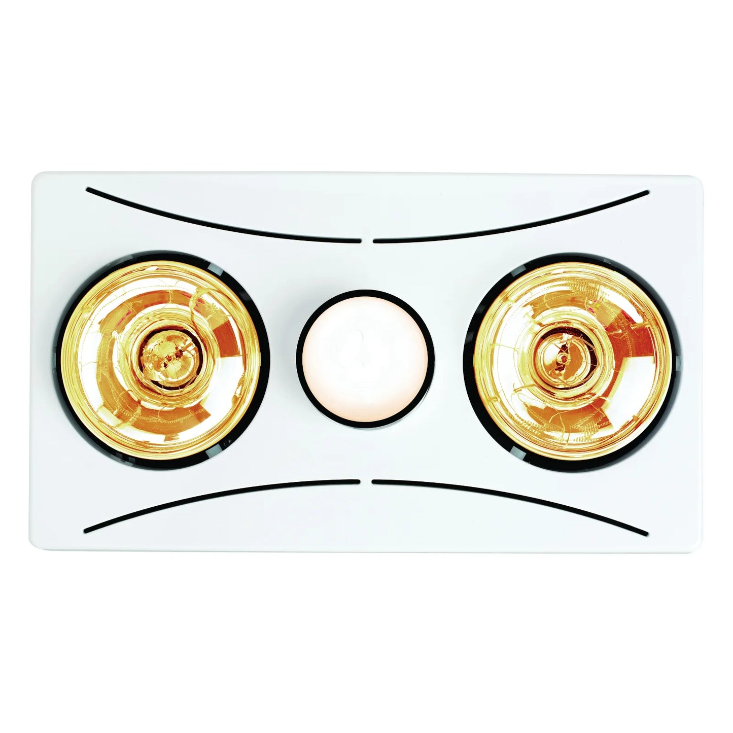 Bathroom heater 3-in-1 | Ducted - 2 lamps - LED Centre light