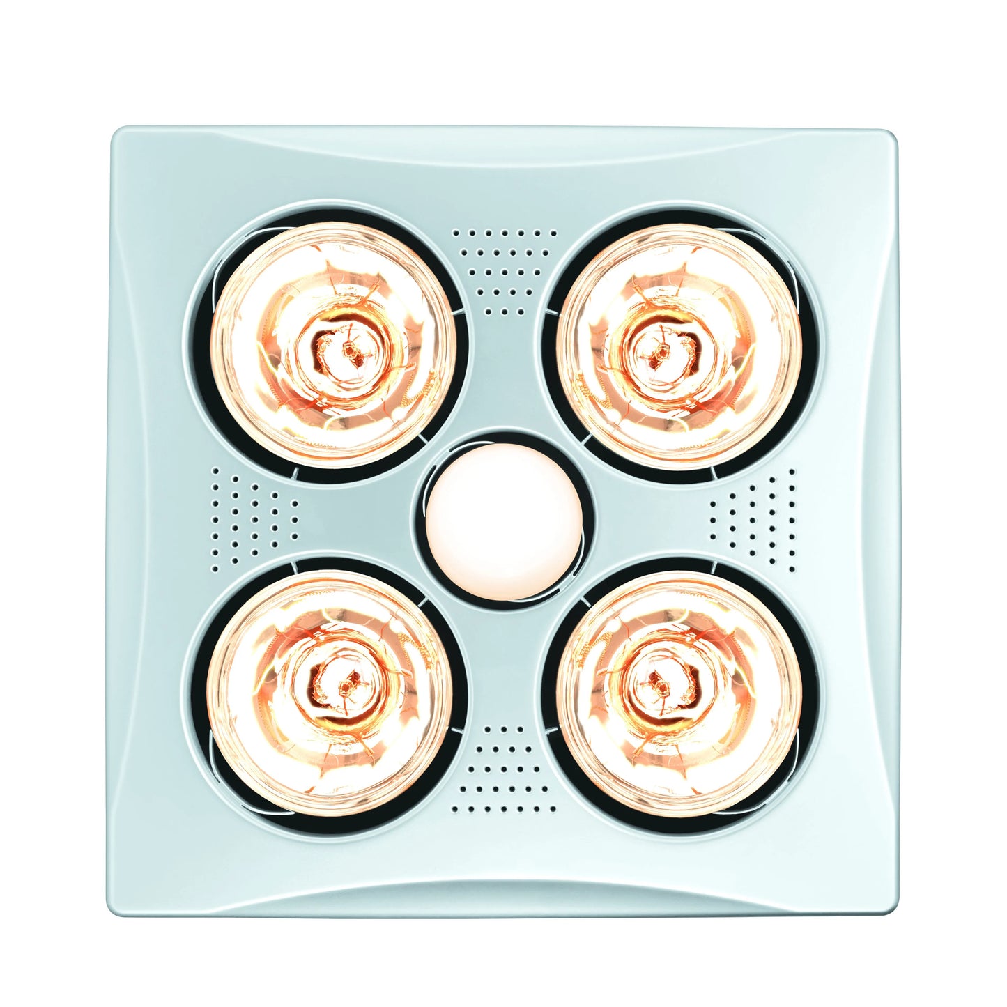 Bathroom heater 3-in-1 | Non-Ducted - 4 lamps - LED Centre light