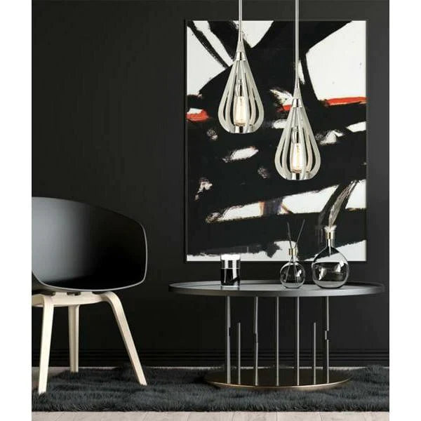 Bonito Winter Moss Wood Tear Drop Pendant Light