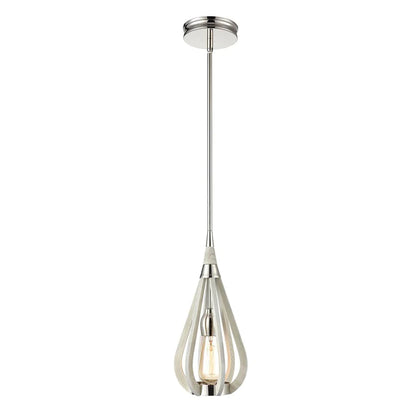 Bonito Winter Moss Wood Tear Drop Pendant Light