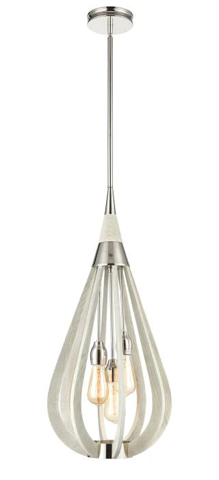 Bonito Winter Moss Wood Tear Drop Pendant Light