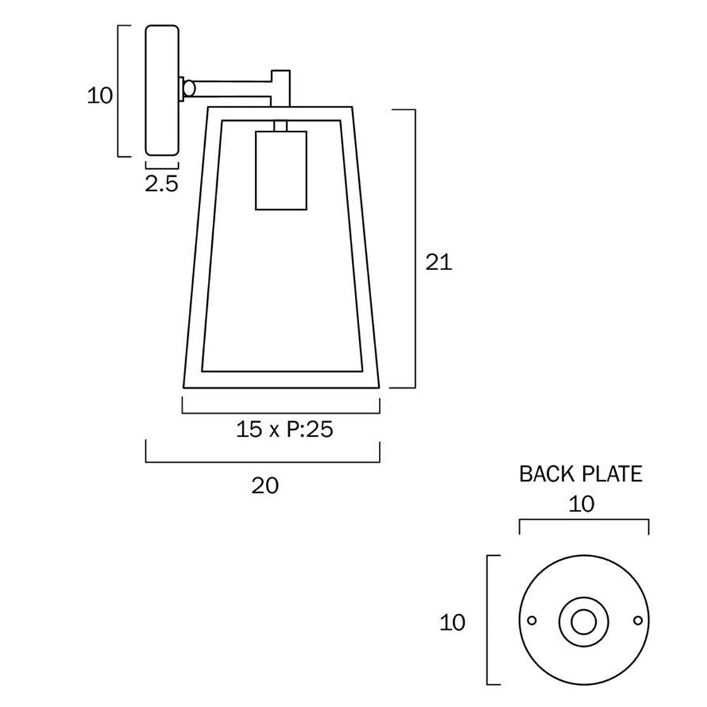 Cantena 15 Exterior Wall Light