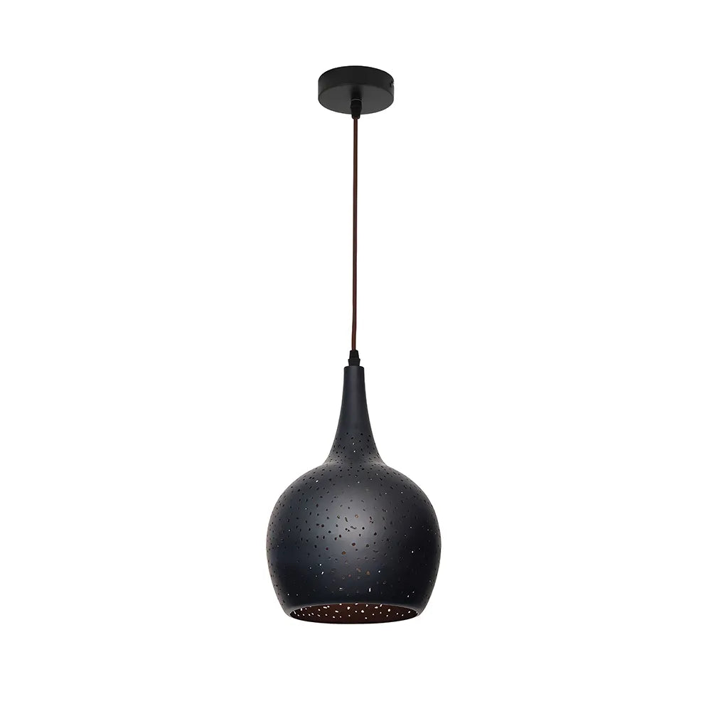 Celeste: Bohemian Rustic Embossed Bell Shape Pendant Light