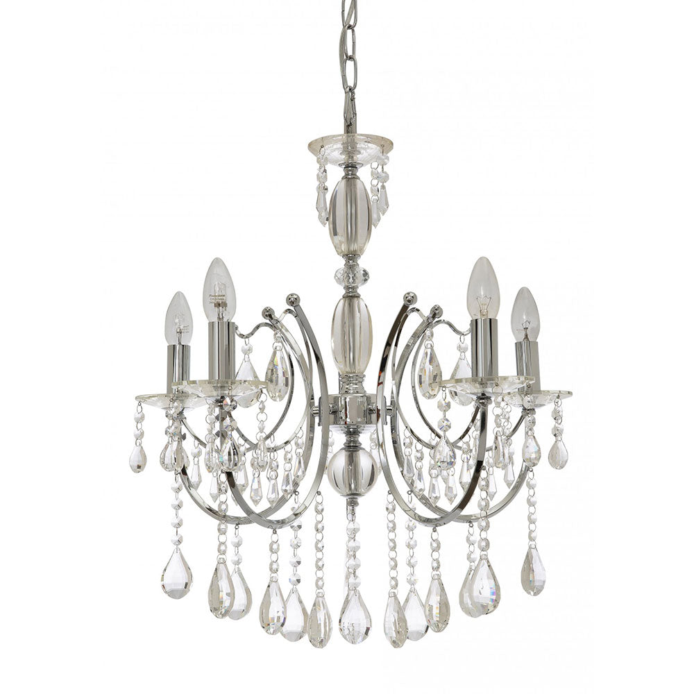Celine 5 Light Crystal Chandelier