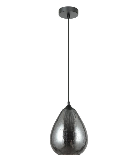 Chuva: Smokey Black Mirror Glass Pendant Light