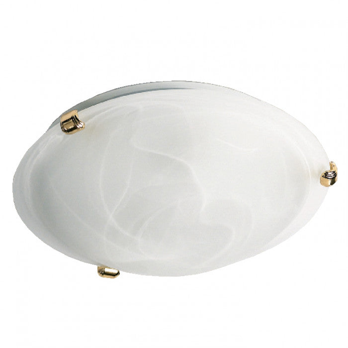 Large Alabaster Glass LED Replaceable Ceiling Light