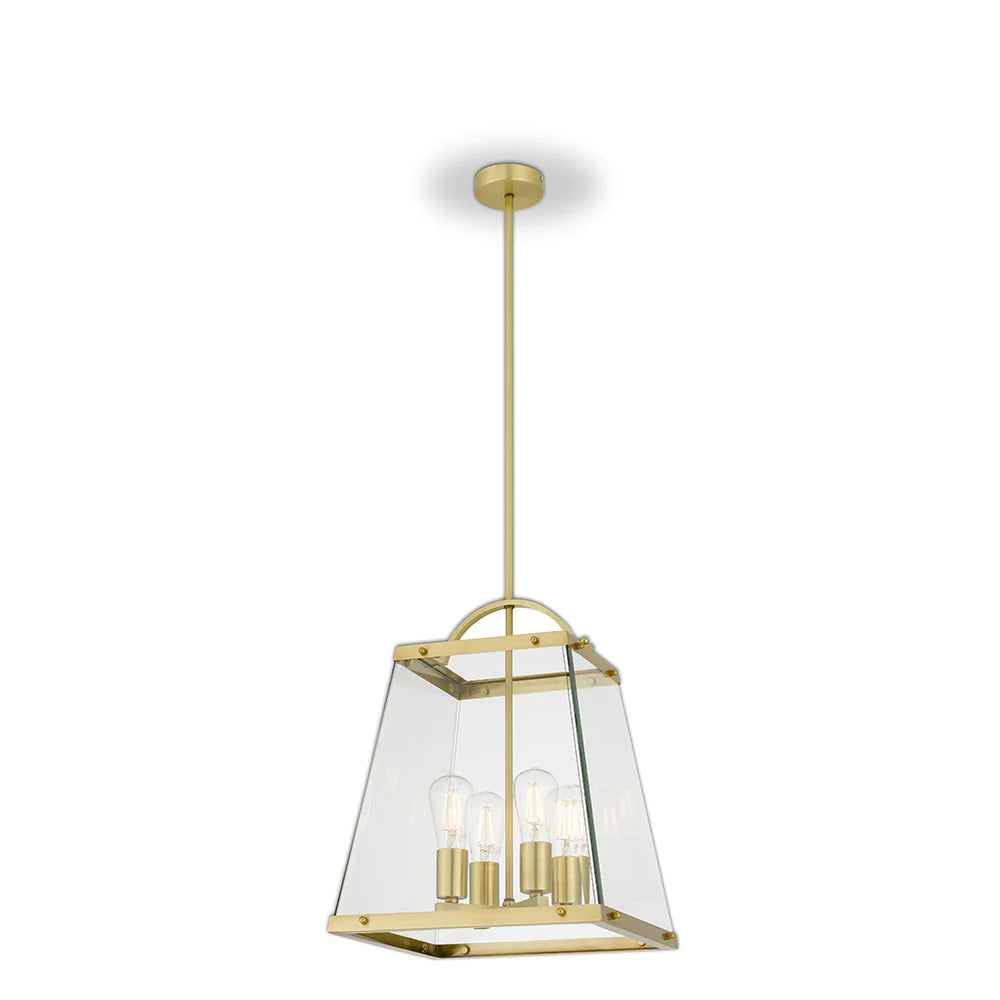 Colair 4 Light Solid Brass Pendant