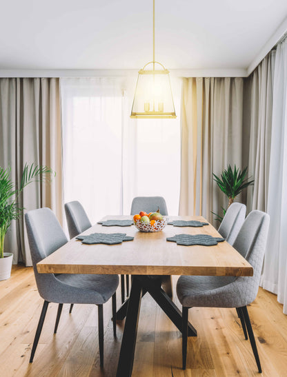 Colair 4 Light Solid Brass Pendant