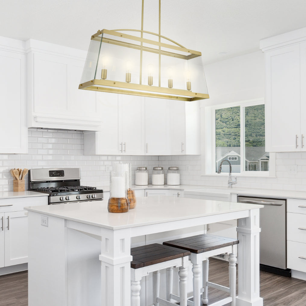 Colair 5 Light Solid Brass Pendant