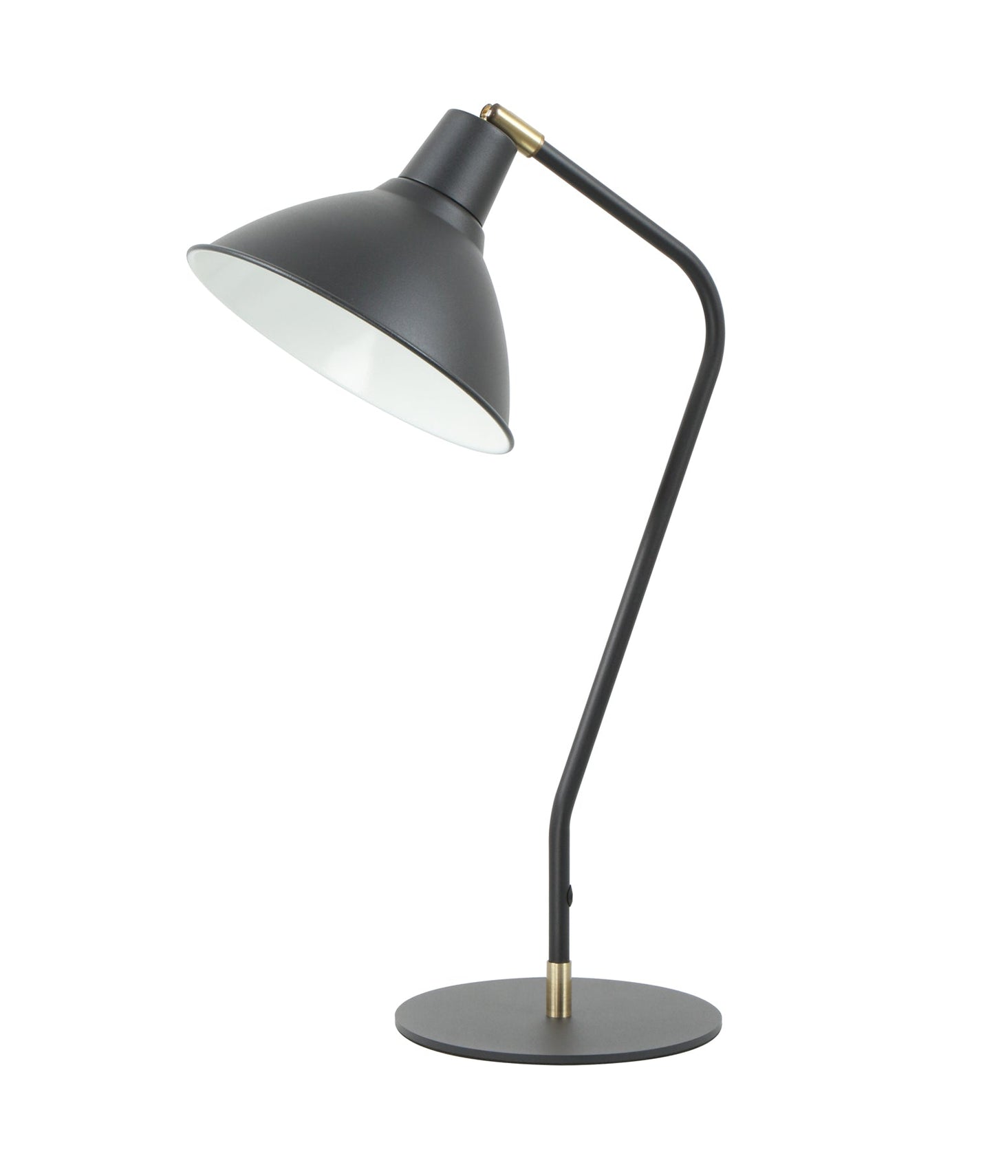 Collo: Cone Shade With Antique Brass Highlight Table Lamps