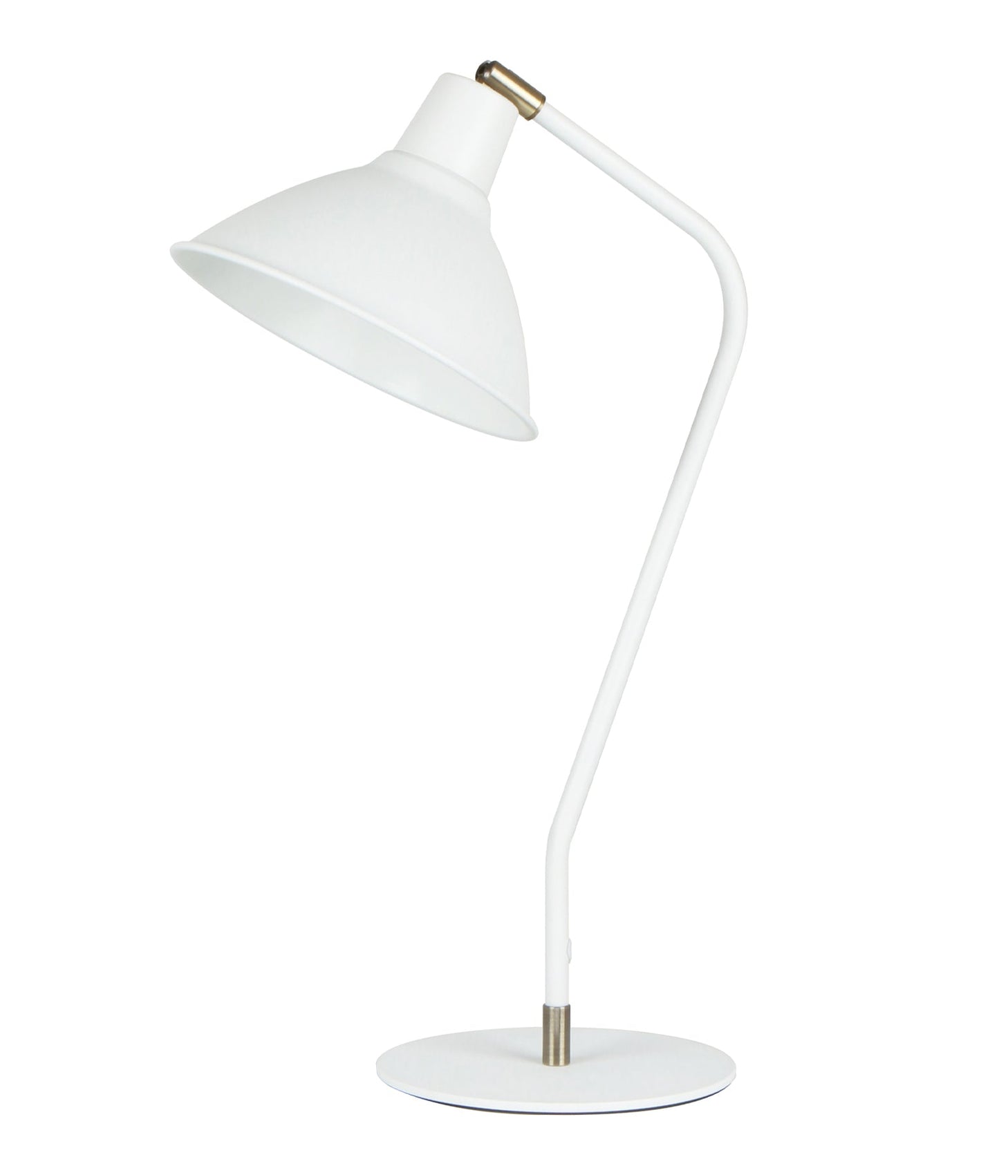 Collo: Cone Shade With Antique Brass Highlight Table Lamps