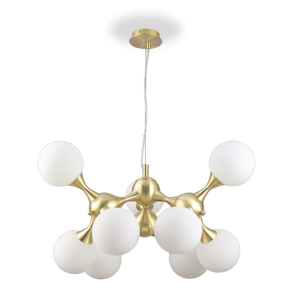 Cosmic 80cm Chrome & Smoked Glass 9 Light Pendant