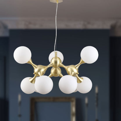 Cosmic 80cm Chrome & Smoked Glass 9 Light Pendant