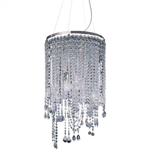 Contemporary Cascade 5 Light Crystal Chandelier