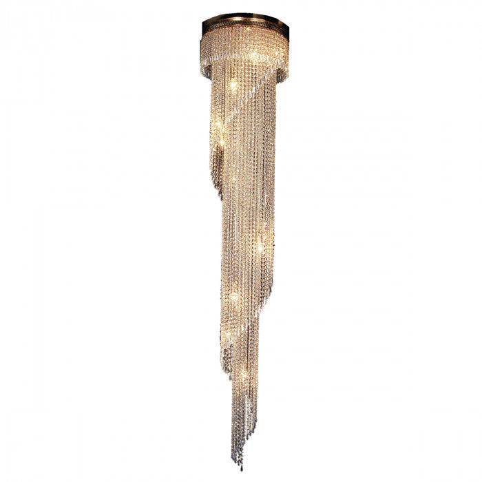 Spiral 12 Light Crystal Chandelier