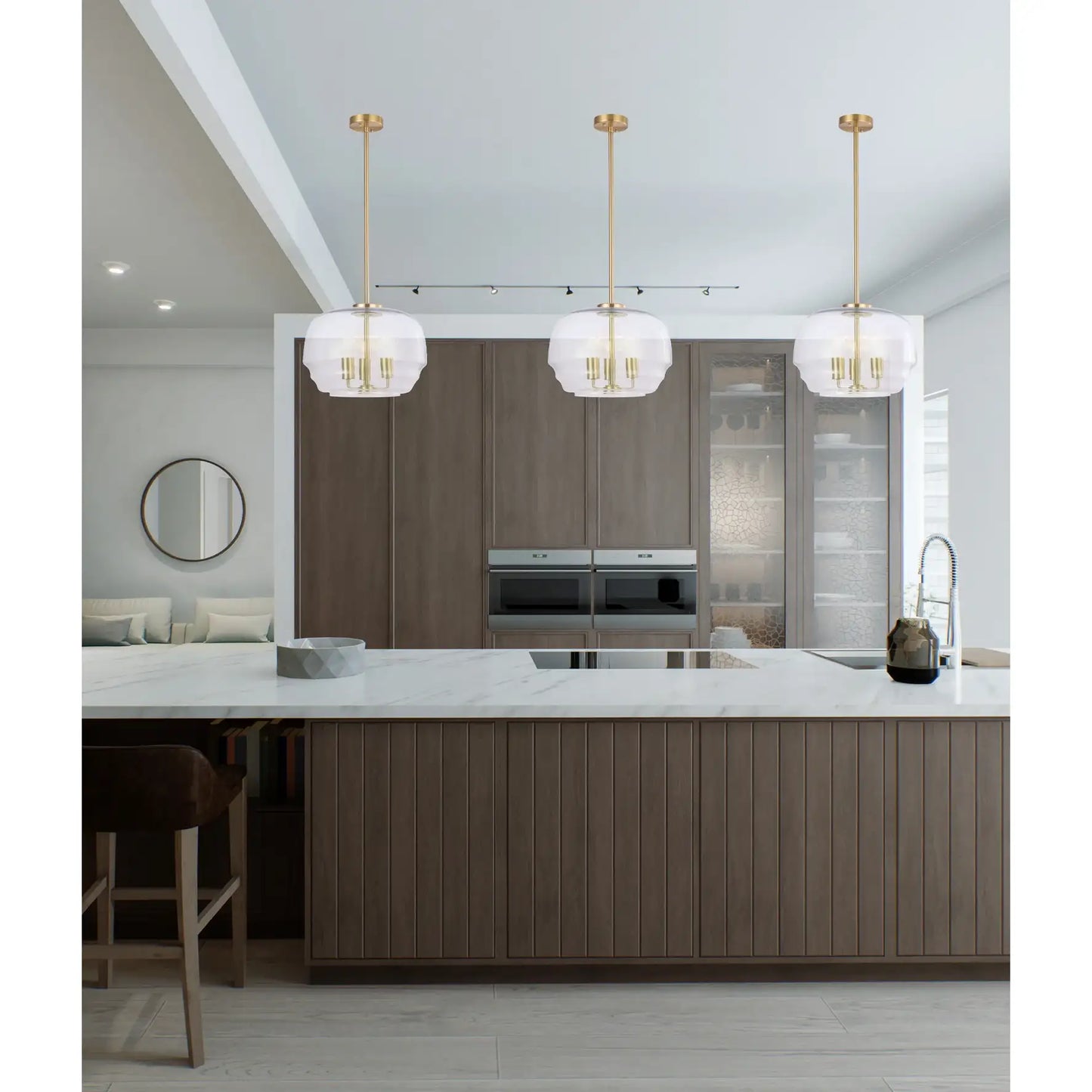 Cuad: Clear Glass Pendant