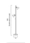 Carson Double Floor Lamp Switch On  Pole