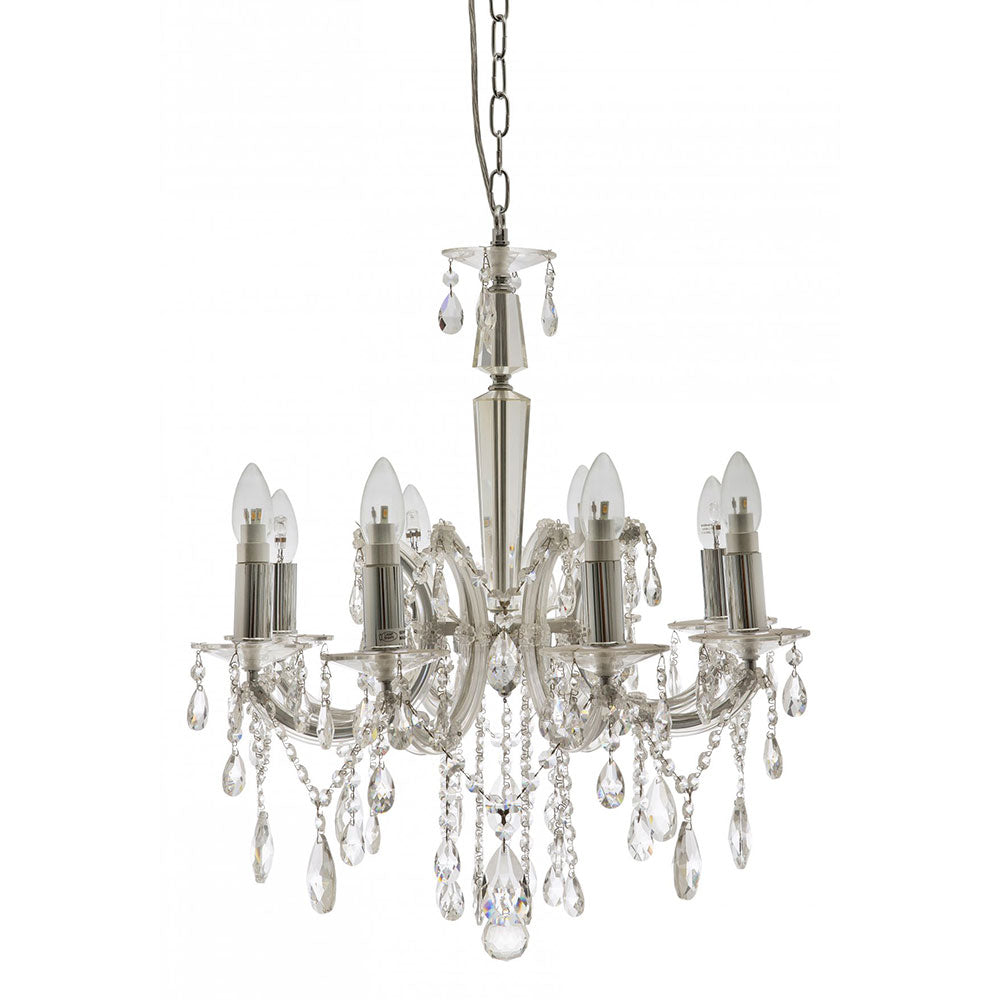 Davinci 8 Light Crystal Chandelier