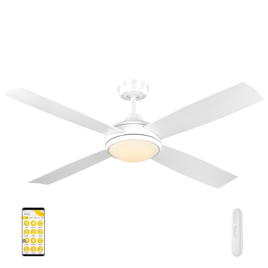 Anova 132cm DC Ikuü Smart Wi-Fi Ceiling Fan with LED Light and Remote