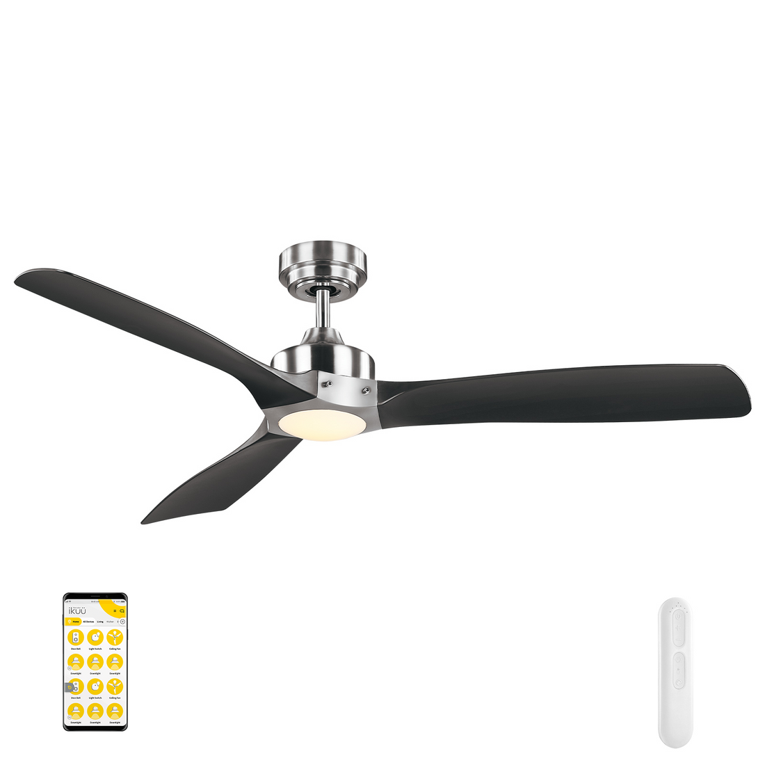 Minota 132cm DC Ikuü Smart Wi-Fi Ceiling Fans with LED Light and Remote