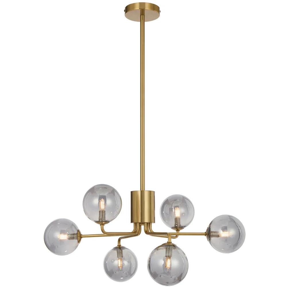 Felton 6 Light Pendant - Antique Gold