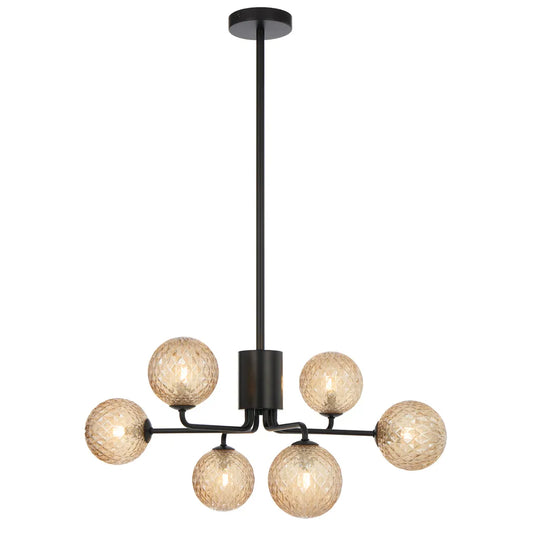 Felton 6 Light Pendant - Black