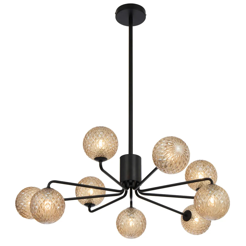 Felton 9 Light Pendant - Black