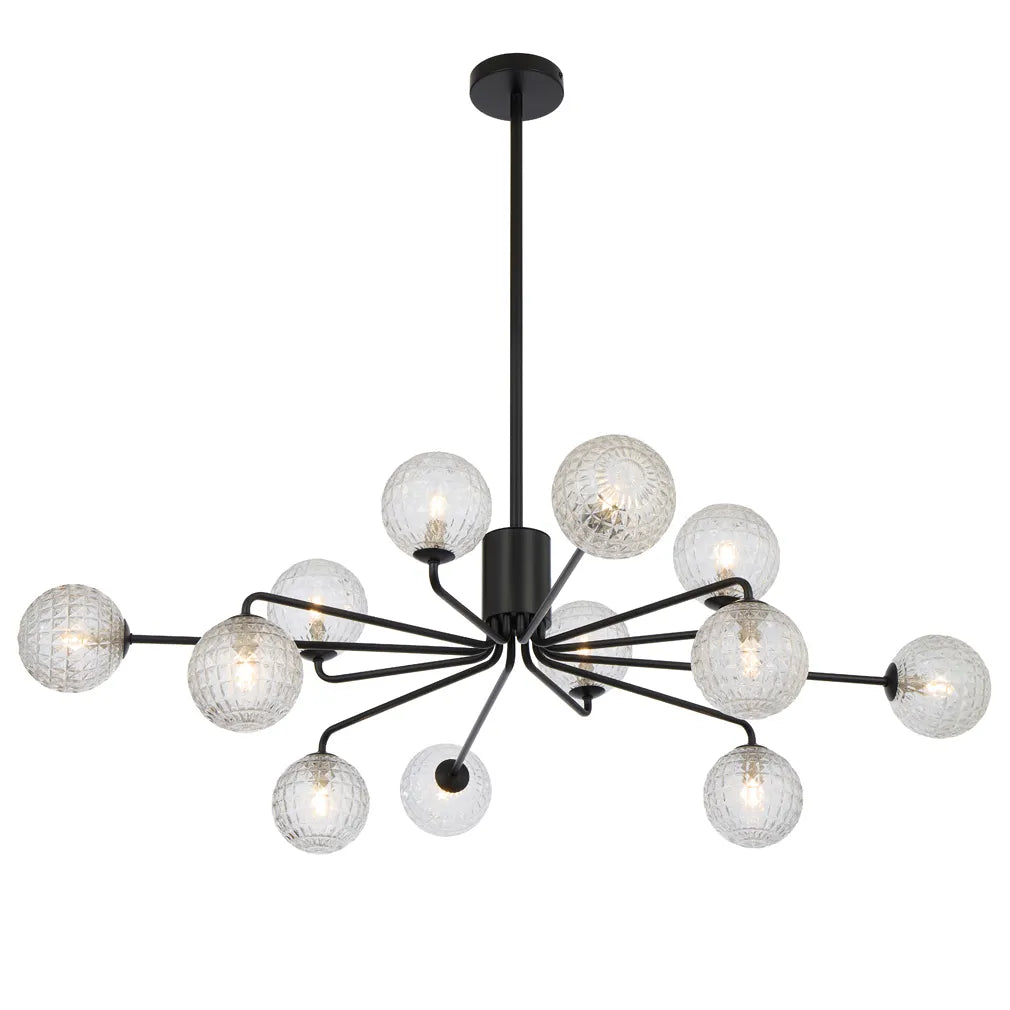 Felton 12 Light Pendant - Black