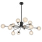 Felton 12 Light Pendant - Black