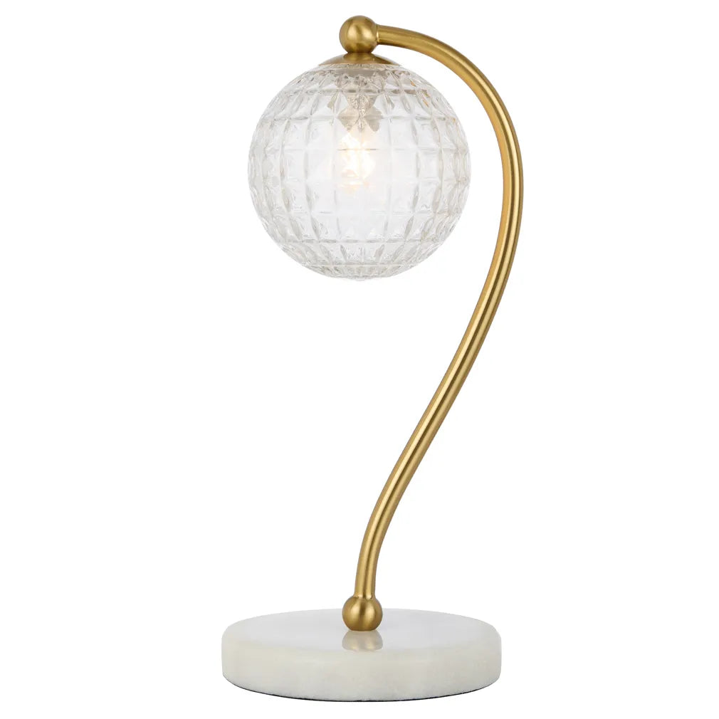 Felton Table Lamp - White Marble