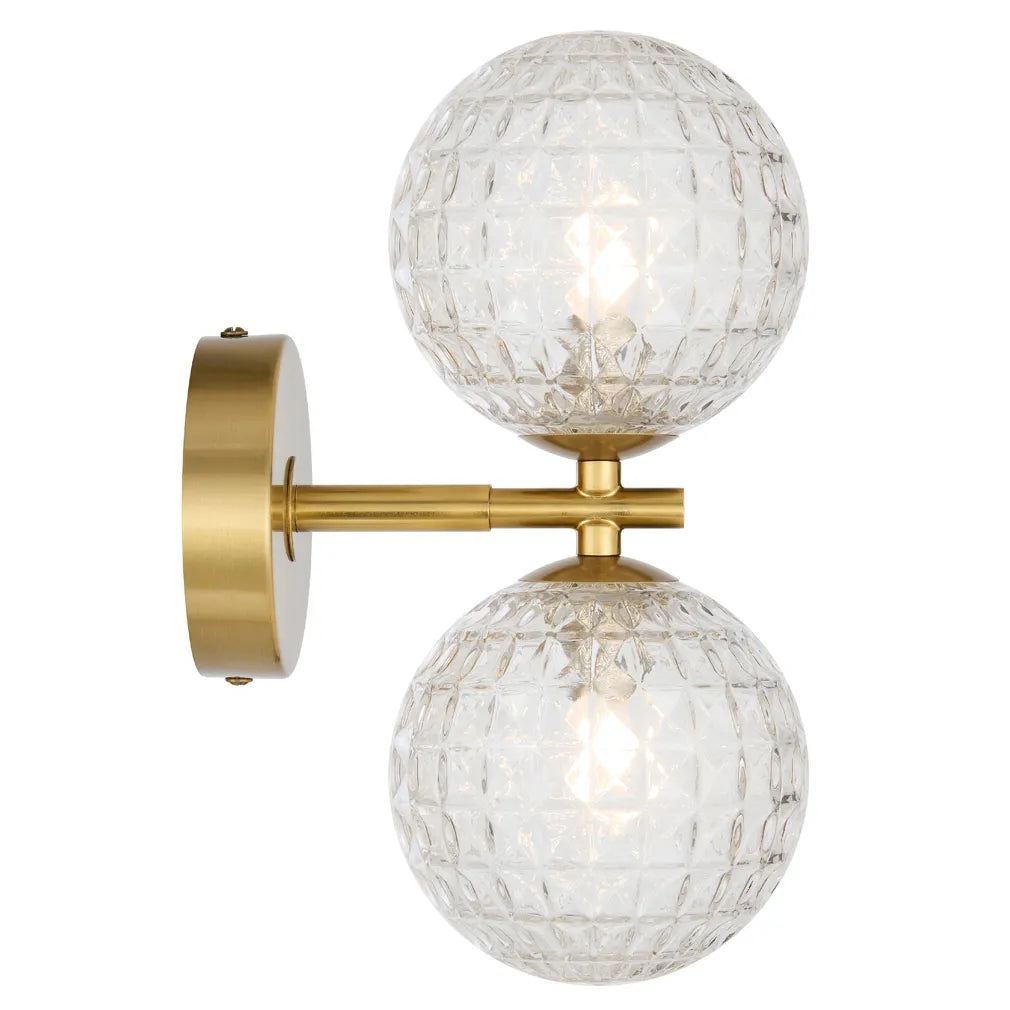 Felton 2 Light Wall Light - Antique Gold