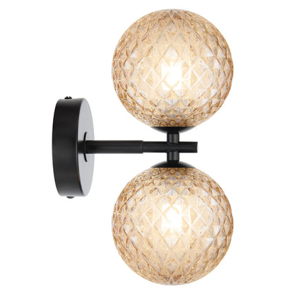 Felton 2 Light Wall Light - Black