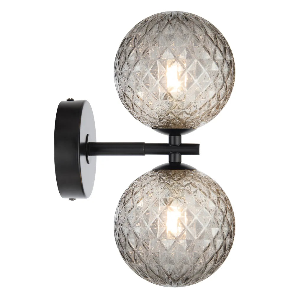 Felton 2 Light Wall Light - Black